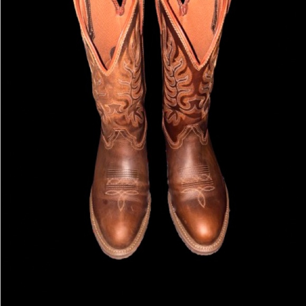 Double H Tan Leather Western Work Boots - Picture 11 of 11